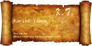 Karikó Tímea névjegykártya